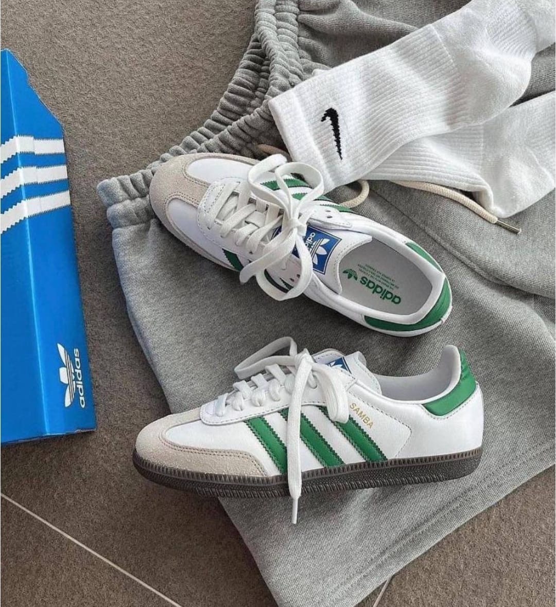 Adi_das SAMBA WHITE GREEN